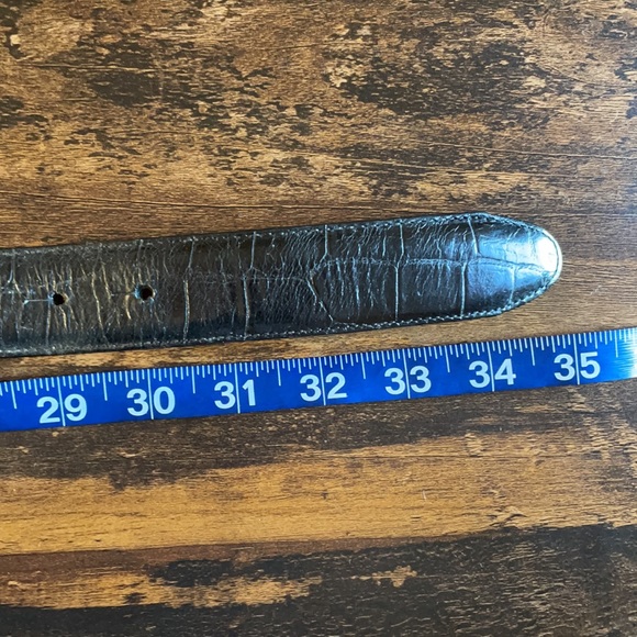 Vintage 90s Brighton Black Leather Belt - Picture 7 of 9